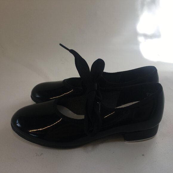 Girl's Tap Dance Shoes Size 9 1/2 Toddler Black Mary-Jane Bow ABT Spotlights - Picture 3 of 12